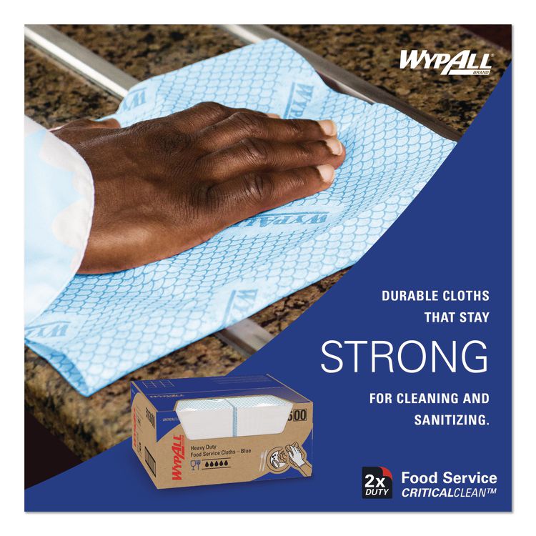 Foodservice Cloths, 12.5 x 23.5, Blue, 200/Carton