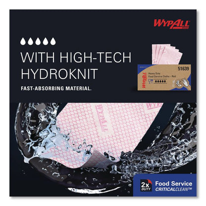 Foodservice Cloths, 12.5 x 23.5, Red, 200/Carton