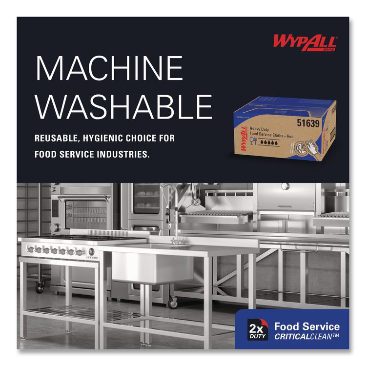 Foodservice Cloths, 12.5 x 23.5, Red, 200/Carton