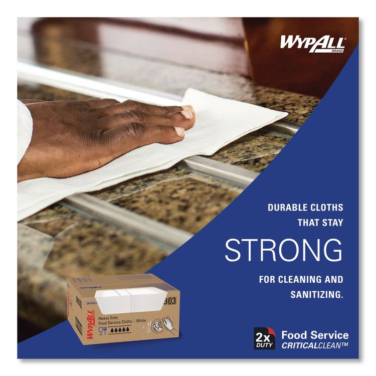 X50 Foodservice Towels, 1/4 Fold, 23.5 x 12.5, White, 200/Carton