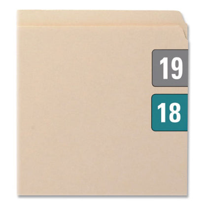 Yearly End Tab File Folder Labels, 18, 0.75 x 1.5, Teal, 500/Roll