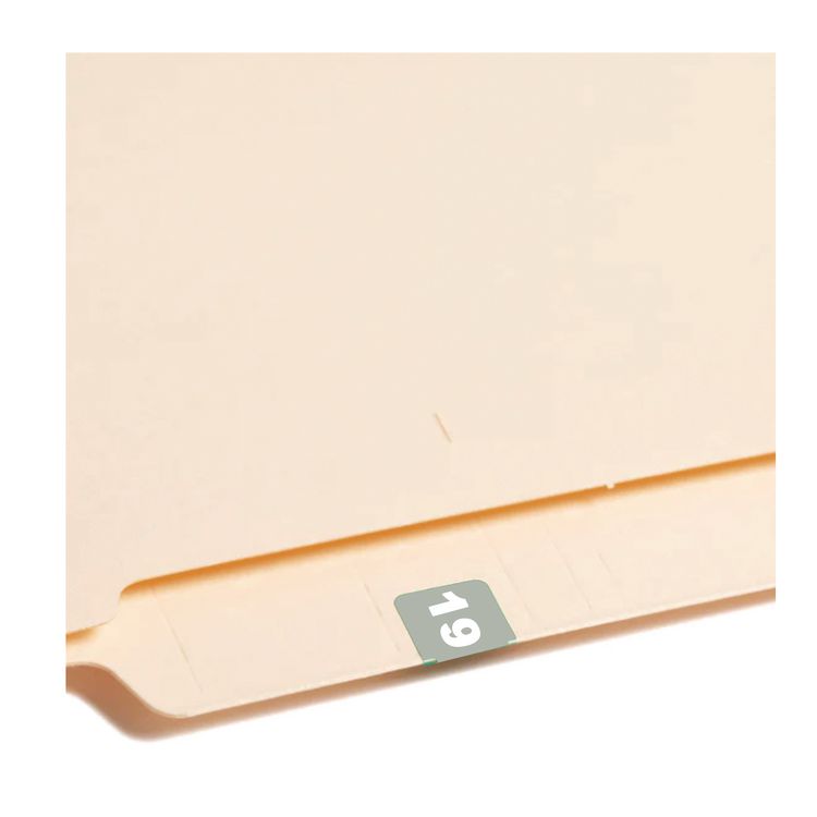 Yearly End Tab File Folder Labels, 19, 0.75 x 1.5, Gray, 500/Roll