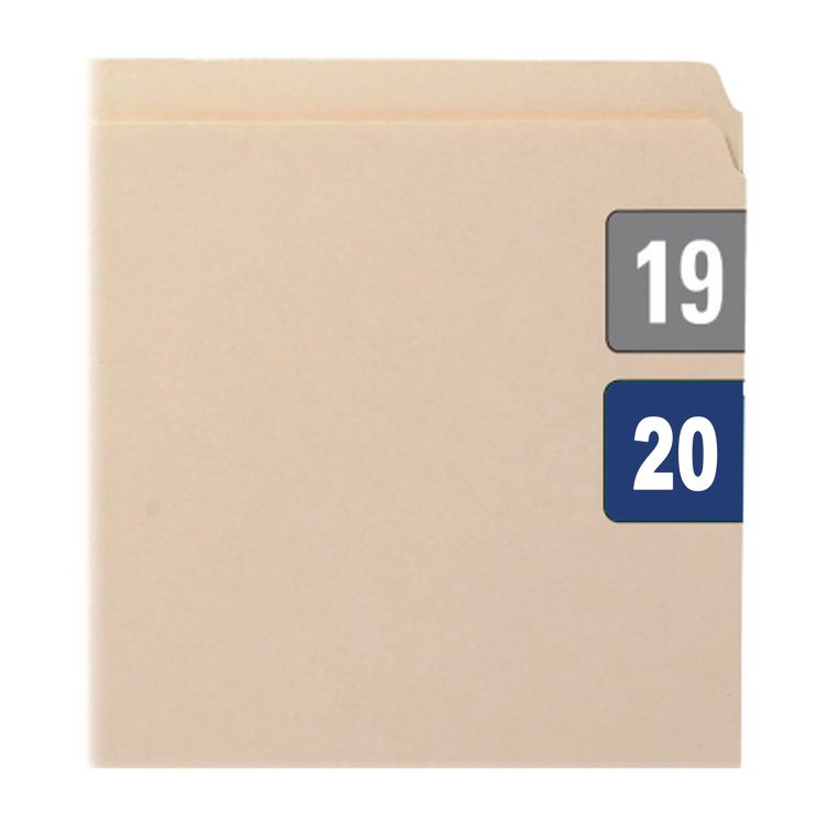 Yearly End Tab File Folder Labels, 20, 0.75 x 1.5, Dark Blue, 500/Roll
