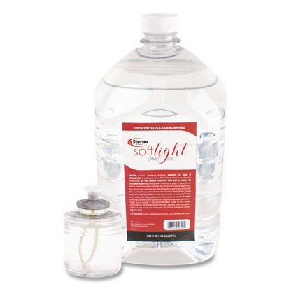 Soft Light Liquid Wax Lamp Oil, Clear, 1 gal Bottle, 4/Carton