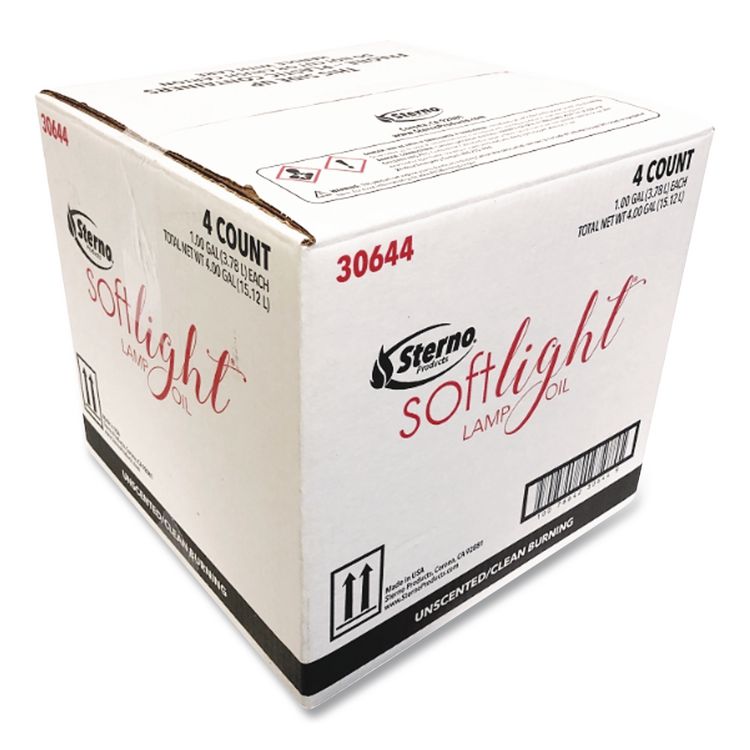 Soft Light Liquid Wax Lamp Oil, Clear, 1 gal Bottle, 4/Carton