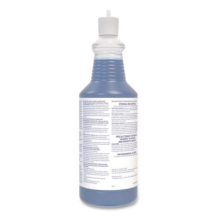Crew Neutral Non-Acid Bowl and Bathroom Disinfectant, Fresh Scent, 32 oz Squeeze Bottle, 12/Carton
