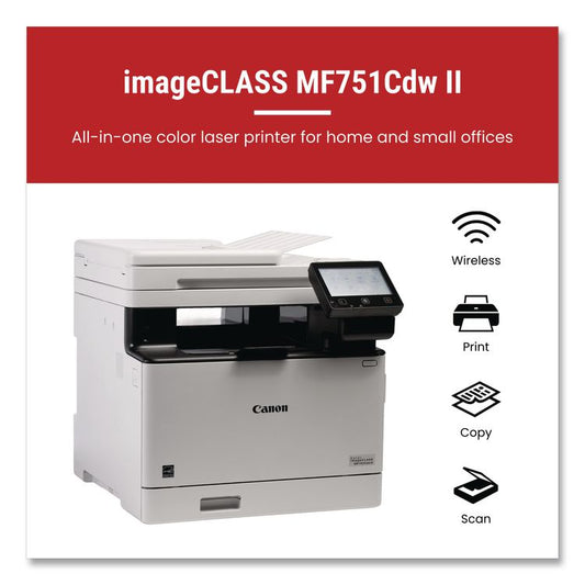 imageCLASS MF751Cdw II, Wireless Multifunction Laser Printer, Copy/Print/Scan