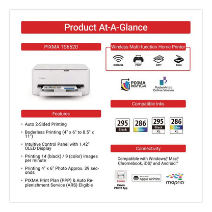 PIXMA TS6520 Inkjet Printer, Copy/Print/Scan