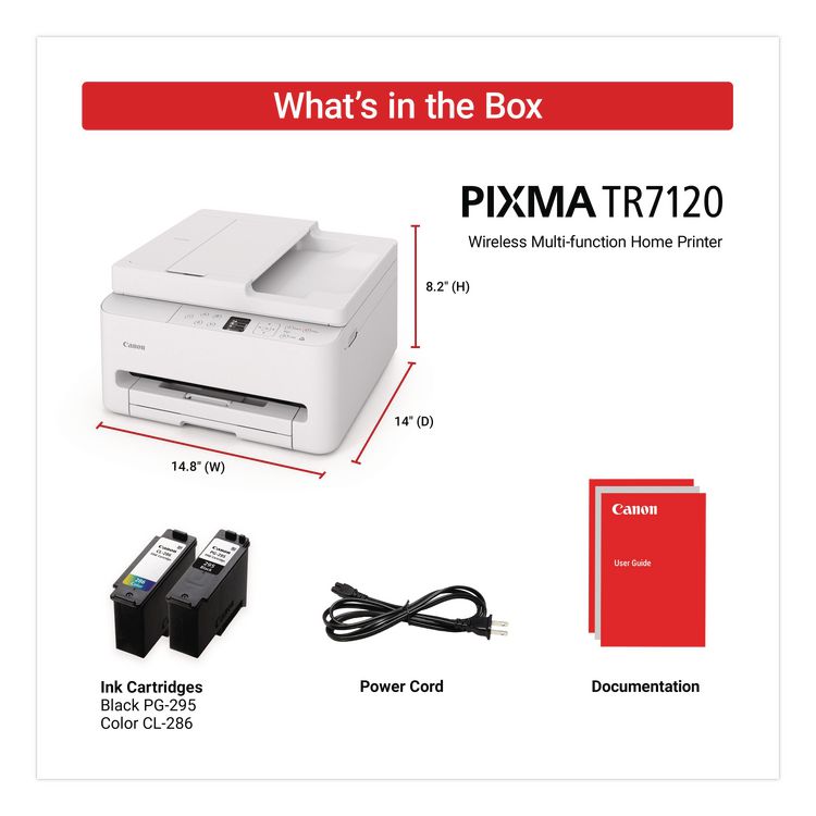 PIXMA TR7120 Inkjet Printer, Copy/Print/Scan