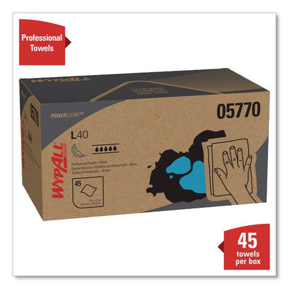 L40 Towels, Pro Towels, 12 x 23, White, 45/Box, 12 Boxes/Carton