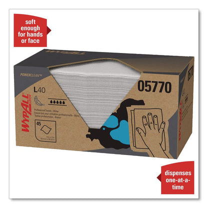 L40 Towels, Pro Towels, 12 x 23, White, 45/Box, 12 Boxes/Carton