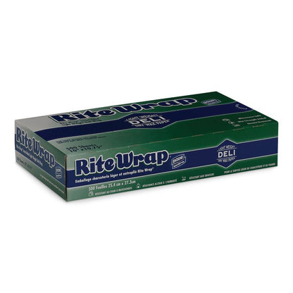 Rite-Wrap Dry Wax Lightweight Deli Paper, 10 x 10.75, 500 Sheets/Pack, 12 Packs/Carton