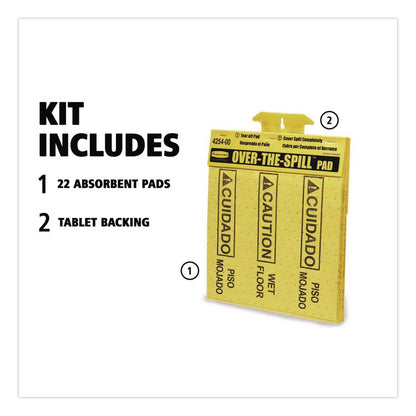 Over-The-Spill Pad Tablet, 12 oz, 16.5 x 14, 22/Pack