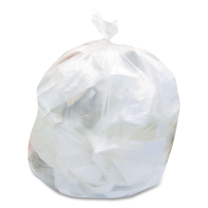 High-Density Waste Can Liners, 16 gal, 8 mic, 24" x 33", Natural, 50 Bags/Roll, 20 Rolls/Carton