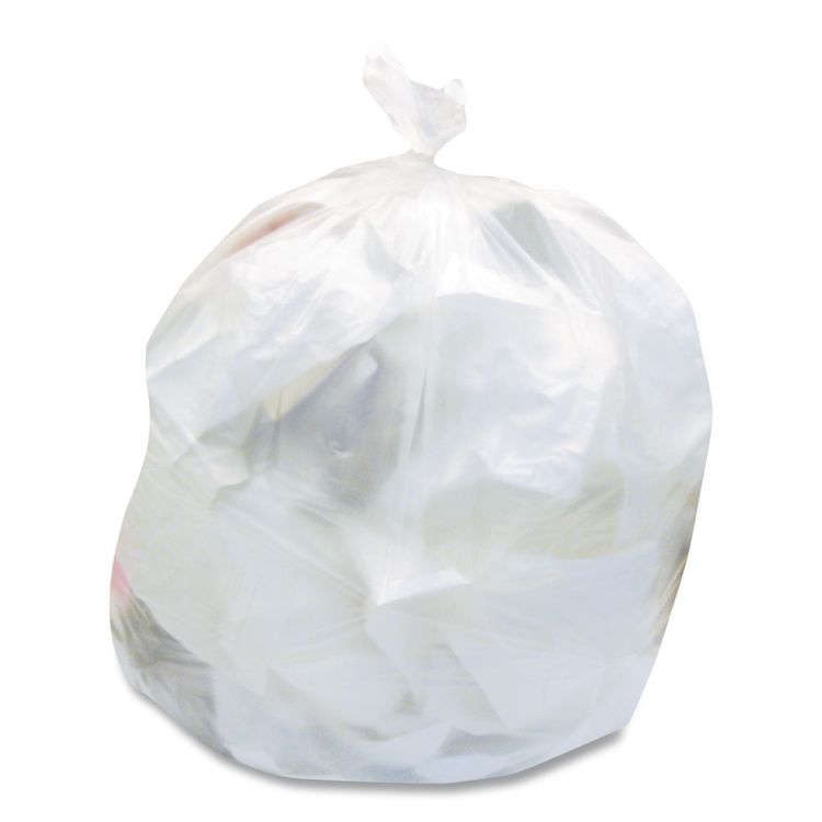 High-Density Waste Can Liners, 16 gal, 12 mic, 24" x 33", Natural, 500/Carton