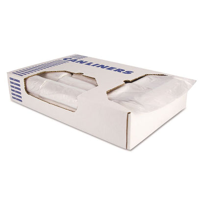 High-Density Waste Can Liners, 16 gal, 12 mic, 24" x 33", Natural, 500/Carton