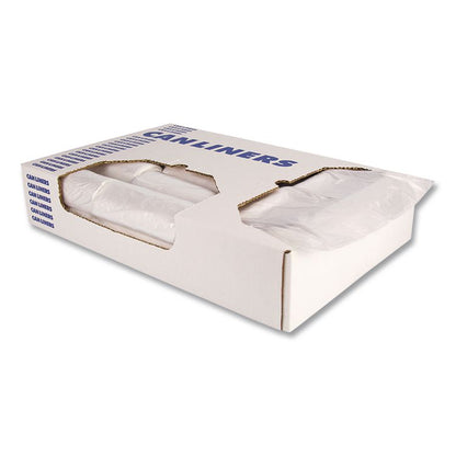 High-Density Waste Can Liners, 30 gal, 8 mic, 30" x 37", Natural, 25 Bags/Roll, 20 Rolls/Carton