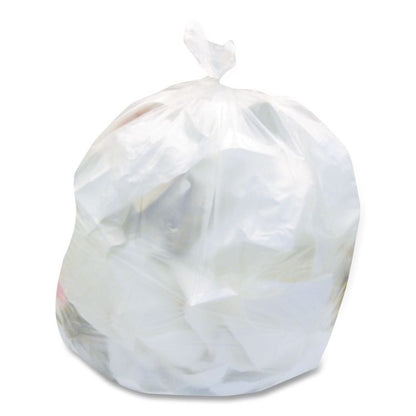 High-Density Waste Can Liners, 30 gal, 16 mic, 30" x 37", Natural, 25 Bags/Roll, 20 Rolls/Carton