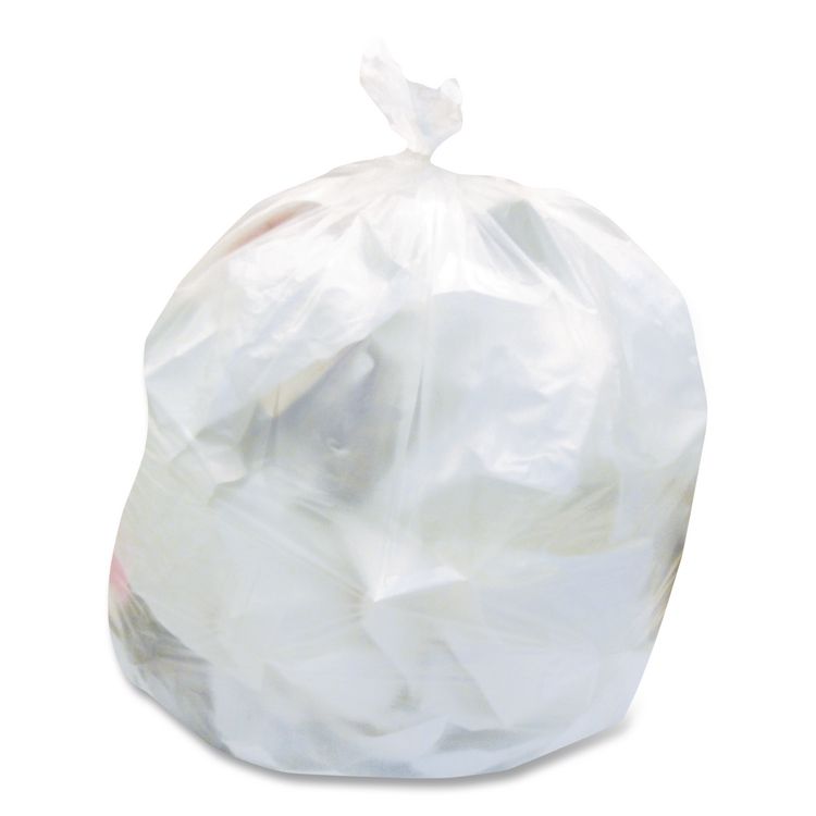 High-Density Waste Can Liners, 56 gal, 16 mic, 43" x 48", Natural, 200/Carton