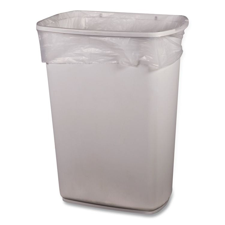 High-Density Waste Can Liners, 10 gal, 8 mic, 24 x 24, Natural, 1,000/Carton