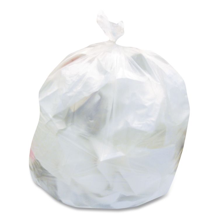 High-Density Waste Can Liners, 4 gal, 6 mic, 17" x 18", Natural, 2,000/Carton