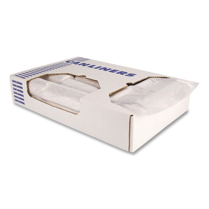 High-Density Waste Can Liners, 4 gal, 6 mic, 17" x 18", Natural, 2,000/Carton
