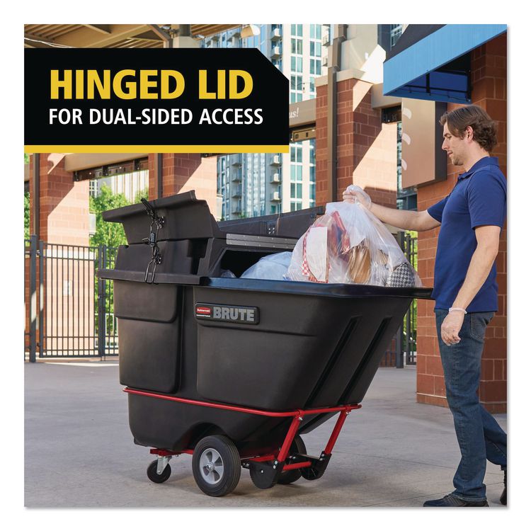 BRUTE Rotomolded Tilt Truck Lid, 35.01 x 70.7 x 9.5, Black