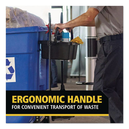 BRUTE Ergonomic Rotomolded Tilt Truck Handle and Caddy, 25.45 x 12.82 x 15, Black