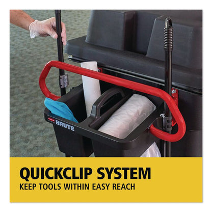 BRUTE Ergonomic Rotomolded Tilt Truck Handle and Caddy, 25.45 x 25.45 x 15, Red/Black