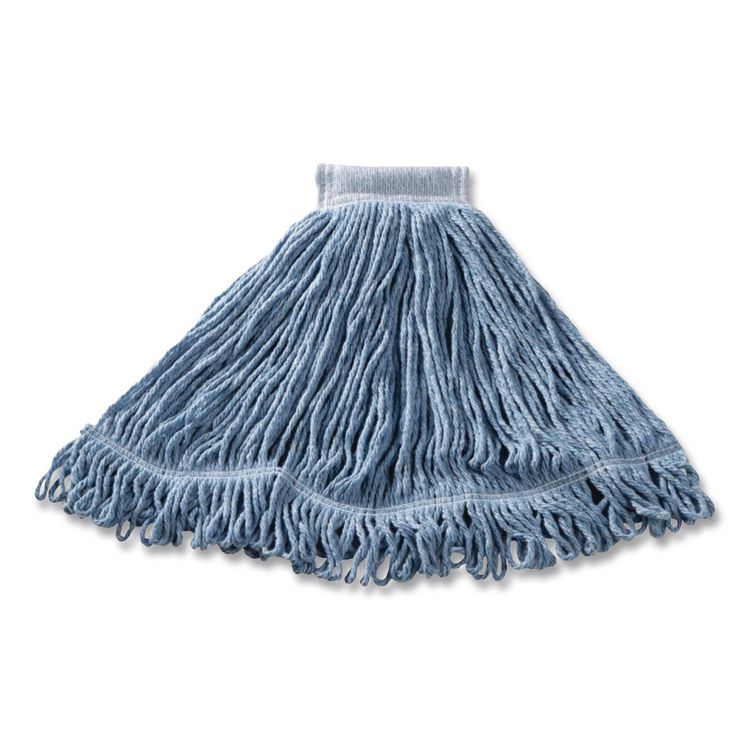 Super Stitch Blend Mop Head, Cotton/Synthetic, Large, Blue