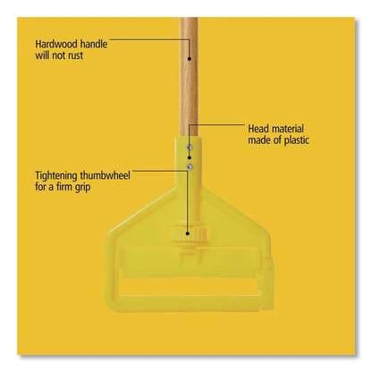 Invader Side-Gate Wood Wet-Mop Handle, 60", Natural, 12/Carton