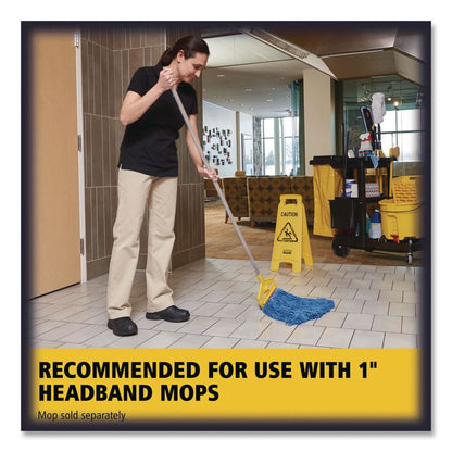 Invader Fiberglass Side-Gate Wet-Mop Handle, 54", Gray/Yellow