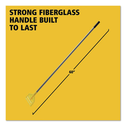 Invader Fiberglass Side-Gate Wet-Mop Handle, 60", Gray/Yellow