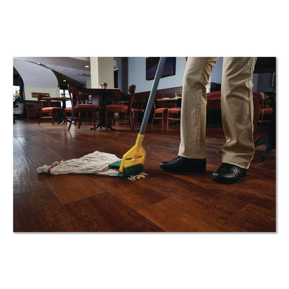 Invader Fiberglass Side-Gate Wet-Mop Handle, 60", Gray/Yellow