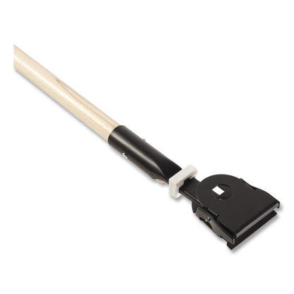 Snap-On Hardwood Dust Mop Handle, 1.5" dia x 60", Natural