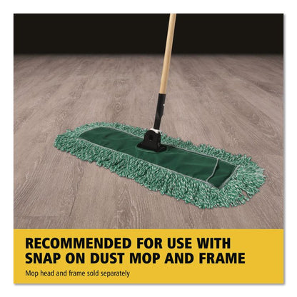 Snap-On Hardwood Dust Mop Handle, 1.5" dia x 60", Natural