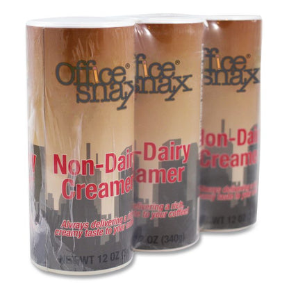 Powdered Non-Dairy Creamer, Regular, 12 oz Canister, 3/Pack