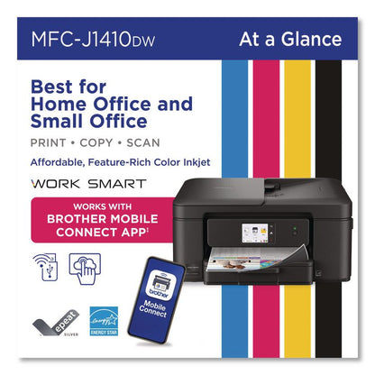 MFCJ1410DW Work Smart 1410 Wireless Color Inkjet AIO Printer, Copy/Print/Scan