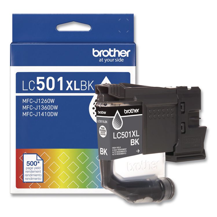 LC501XLBKS High-Yield Ink, 500 Page-Yield, Black