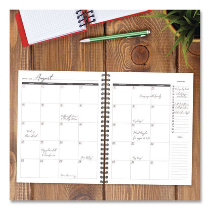 Budget Monthly Planner, 11 x 8.5, Black Cover, 12-Month, Undated