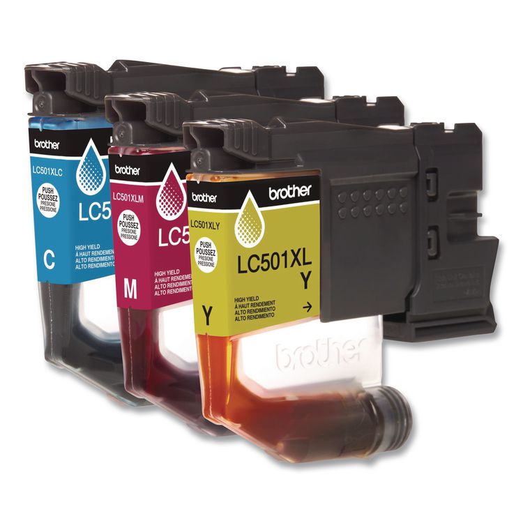 LC501XL3PKS High-Yield Ink, 500 Page-Yield, Cyan/Magenta/Yellow, 3/Pack