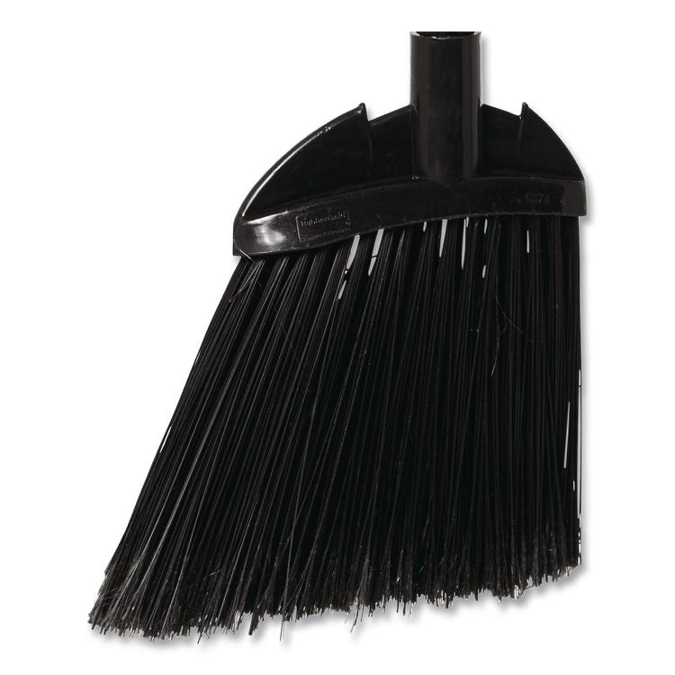 Angled Lobby Broom, Poly Bristles, 35" Length, Black