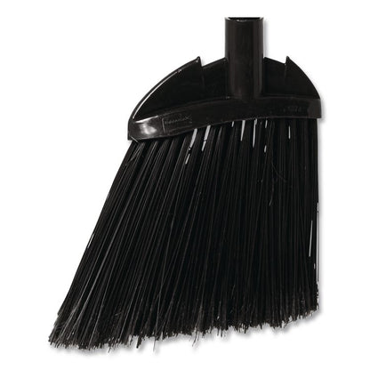 Angled Lobby Broom, Poly Bristles, 35" Length, Black