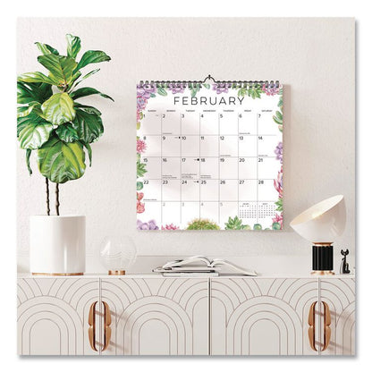 Succulents 2026 Spiral Wall Calendar, Succulents Artwork, 12 x 12, Multicolor Sheets, 12-Month (Jan to Dec): 2026