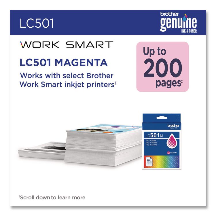 LC501MS Ink, 200 Page-Yield, Magenta