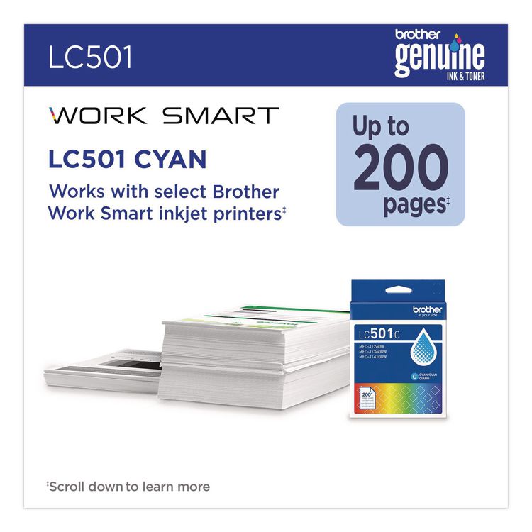 LC501CS Ink, 200 Page-Yield, Cyan