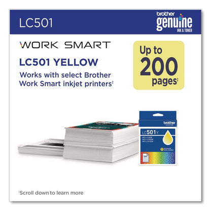LC501YS Ink, 200 Page-Yield, Yellow