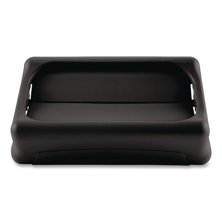 Swing Top Lid for Slim Jim Waste Containers, 11.38w x 20.5d x 5h, Black