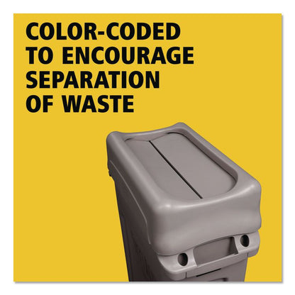 Swing Lid for Slim Jim Waste Container, Gray