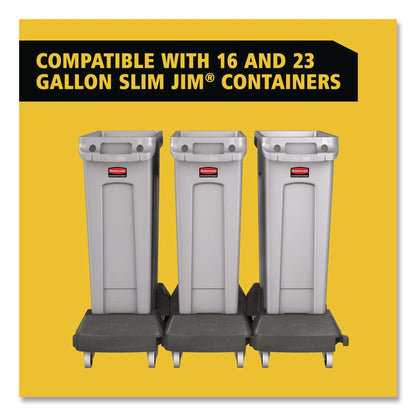Slim Jim Resin Trainable Dolly, 120 lb Capacity, 23.86 x 14.71 x 8.36, Black